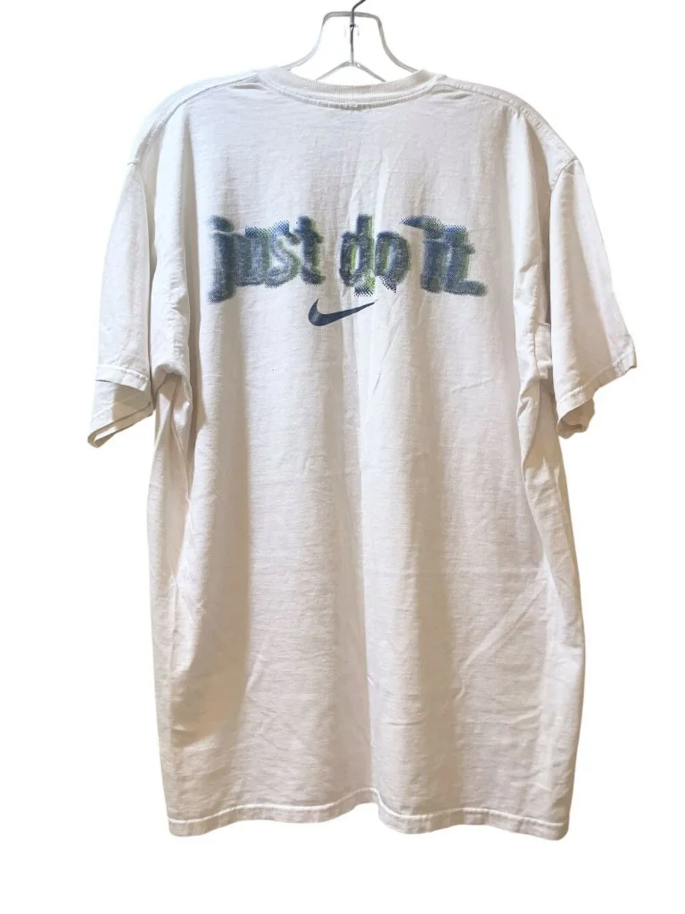 Vintage 90s Nike Just Do It V-Neck T-Shirt USA Large Double Sided Graphic 1990s
